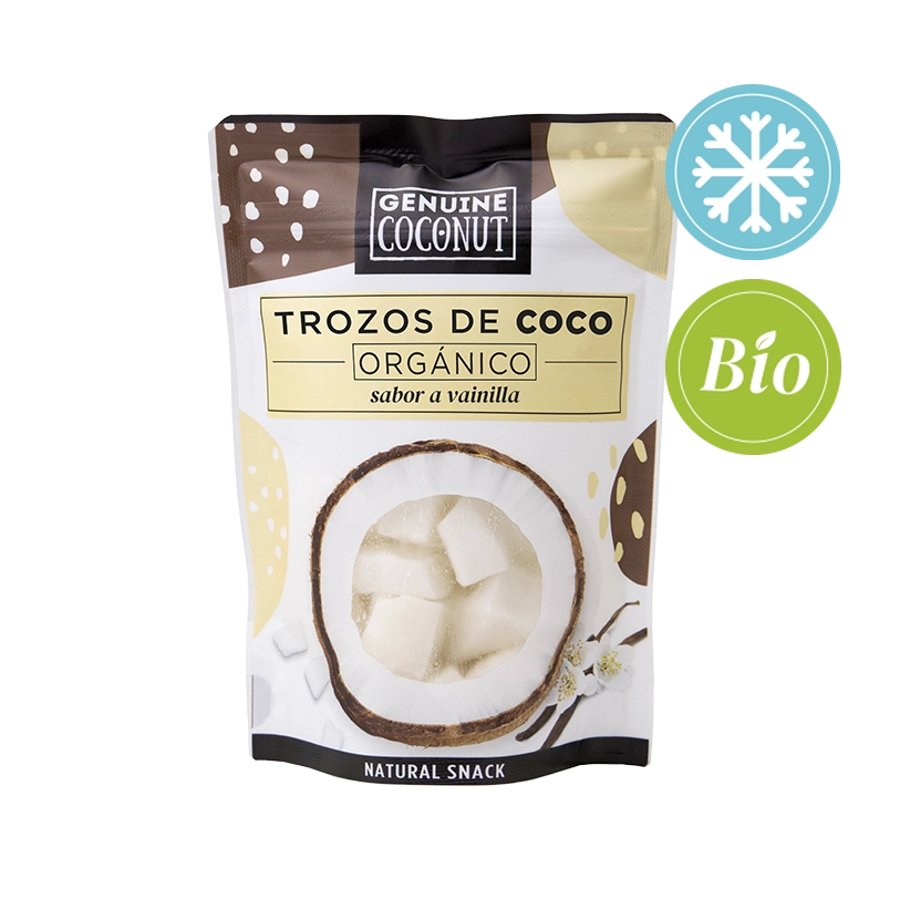 CHUNKS 100g VAINILLA Trozos de Coco <br> sabor vainilla 100g - Imagen 1