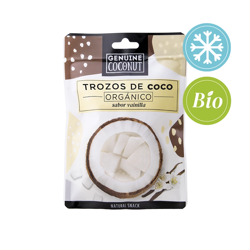 CHUNKS 56 VAINILLA Trozos de Coco <br> sabor vainilla 56g - Imagen 1