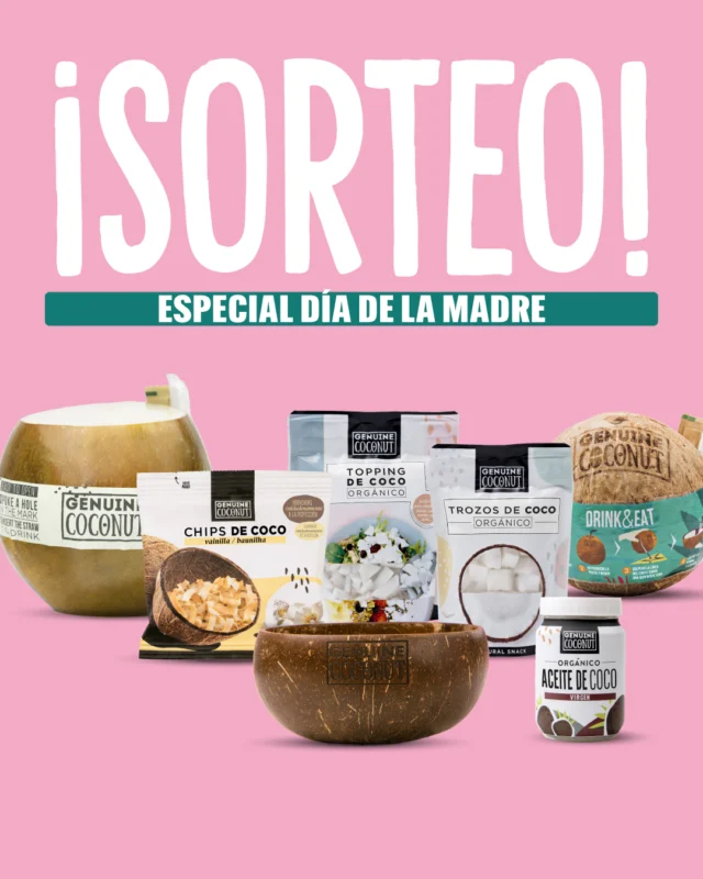 📢✨¡SORTEOOOO!✨ ¡Feliz día de la madre a todas las mamis! ❤ Con motivo de este día tan especial, queremos hacer un sorteo de un lote de productos de coco que estamos seguras que te encantará 😍

Para participar:

✅ Seguirnos @genuinecoconut
✅ Dar like a esta publicación⁠
✅ Etiqueta a un amig@ ¡Más comentarios, más posibilidades!⁠

⚠️ El #sorteo finaliza el 04/05/2025 a las 23:59h (incluido). Habrá dos ganadores y serán seleccionados al azar y serán anunciados/as el 05/05/2025 en esta misma publicación. Válido para Península y Baleares. NUNCA os contactaremos desde otra cuenta, ni os solicitaremos datos bancarios ni personales.

🤞⁠¡Mucha suerte! 🍀

#genuinecoconut #ConCocoTodoSabeMejor #sorteoespaña #díadelamadre