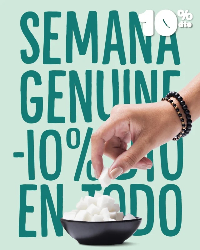 ¡Comenzamos con la semana Genuine! Para celebrar nuestro 10º aniversario os traemos durante toda la semana un ¡-10% dto en toda la web! 

👉 Enlace directo en nuestra bio ✨

#AlimentaciónSaludable #ComidaReal #VidaSaludable #HealthyEating #HealthyLifestyle #CocinaSaludable