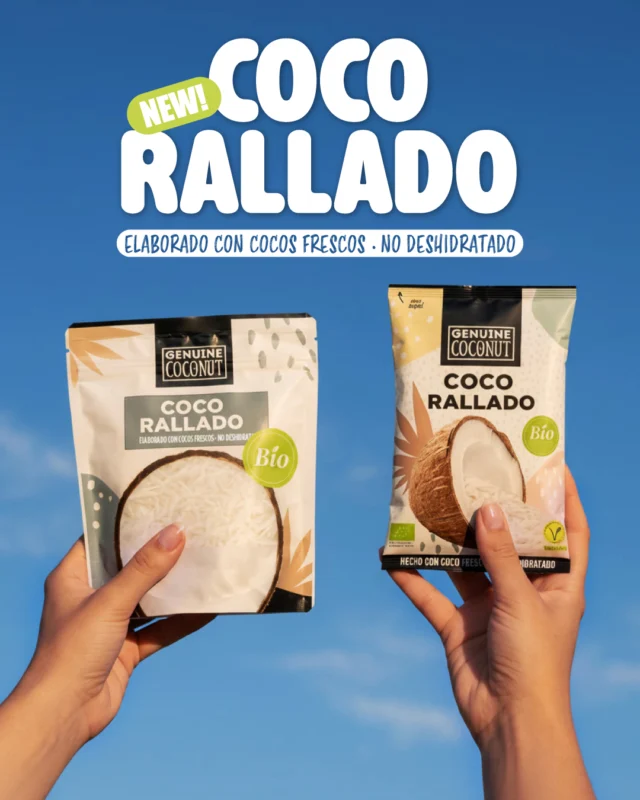 🥥✨ NUEVO LANZAMIENTO ✨🥥 Presentamos nuestro nuevo Coco Rallado Orgánico, elaborado a partir de cocos frescos. Un ingrediente diferente que conserva todo el sabor y la textura natural del coco. 

🌱 100% orgánico
🥥 No deshidratado
🥥 Un único ingrediente: coco orgánico
🚫 Sin azúcar añadido

🛒 Disponible en nuestra tienda online tanto en 100 g y 50 g, para que elijas el formato que mejor se adapte a ti.

¡Descubre el auténtico sabor del coco rallado no deshidratado! 💚

#GenuineCoconut #CocoRallado #Organic #Bio #SinAzúcarAñadido #CocoFresco #HealthyFood #PlantBased #Repostería #Superfoods